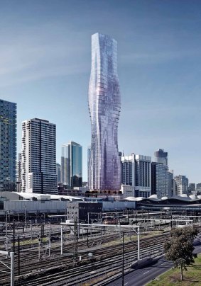 An artist's impression of Spencer Street tower.