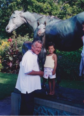 Madeleine and grandpa Charlie Perkins.