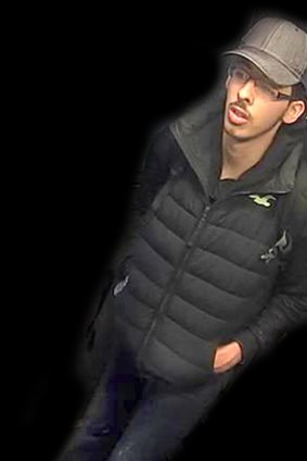 Manchester bomber Salman Abedi in an unknown location on the night of the attack on Manchester Arena.