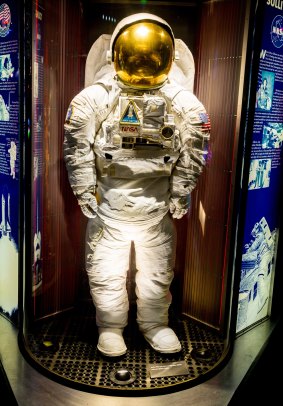 One of the space suits at Houston Space Centre.
