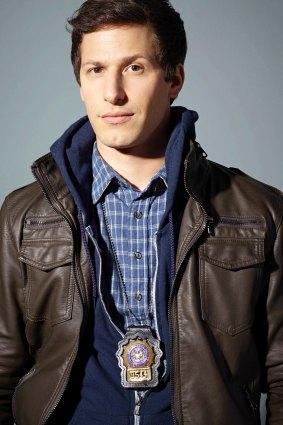 Andy Samberg as Detective Jake Peralta in Brooklyn Nine-Nine.
