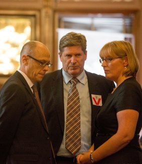 Senate committee reprimands BHP: Tony Cudmore, President, David Byers and Jane Michie.