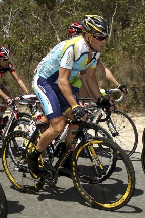 Cheat: Lance Armstrong in the Tour Down Under.