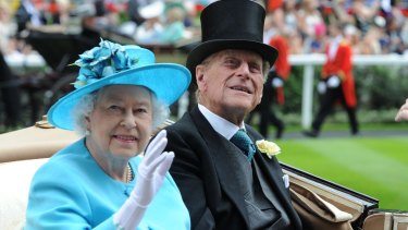 We are amused: The Queen and Prince Philip.