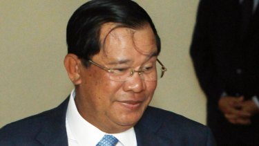 Opposed: Cambodian Prime Minister Hun Sen in Phnom Penh.