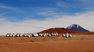 Antennas on the Chajnantor Plateau in northern Chile.