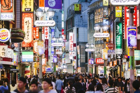 satnov24tokyoÃÂ Ramen food tour Tokyo Japan ; text byÃÂ Rob McFarland ; iStock *** REUSE PERMITTED ***Note: Generic Shibuya, Tokyo image. Does not feature the restaurants in the copy.ÃÂ People walking in Shibuya shopping district, Tokyo, Japan