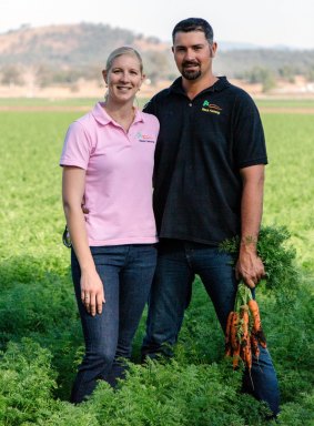 Mick and Tracey Rieck, carrot farmers from the Scenic Rim, feature in the new book.
