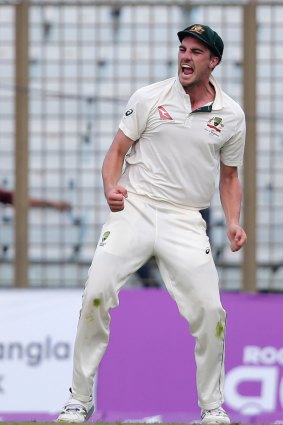 Australia's Pat Cummins during the Bangladesh Test series.