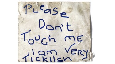 A note found by Sydney artist Laura Sullivan on the footpath in Glebe, in inner-west Sydney.