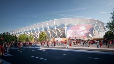 An artists's impression of the new 30,000-seat stadium.