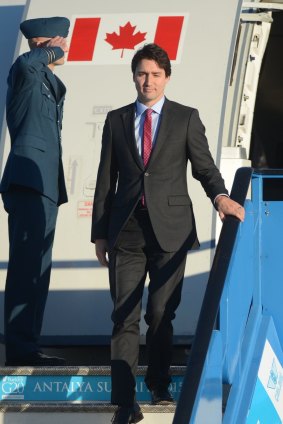 Canadian Prime Minister Justin Trudeau arrives in Antalya, Turkey, on Saturday for the G20 summit on Sunday and Monday. 
