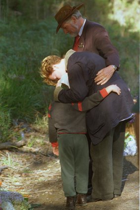 Mourners at Port Arthur.
