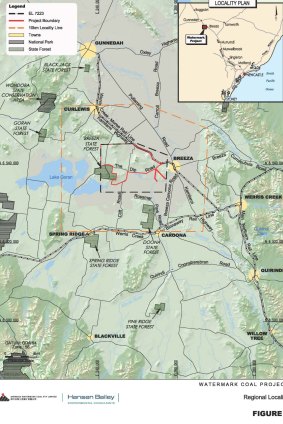 Map of the proposed mine.