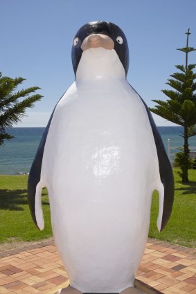Hiya: The town of Penguin's giant penguin statue greets visitors.