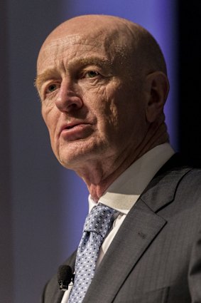 Glenn Stevens speaks at an economic conference in Brisbane on Wednesday.