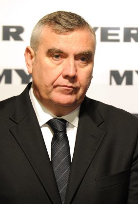 Stepping down: Myer chief Bernie Brookes.