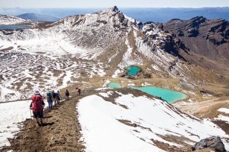 Tongariro Alpine Crossing: Almost universally described as New Zealand's best day walk, the Alpine Crossing is paradoxically colourful and bleak as it threads between the volcanoes of Tongariro National Park. 