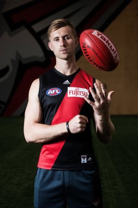 Shaun McKernan after being drafted as a rookie by the Bombers last year.