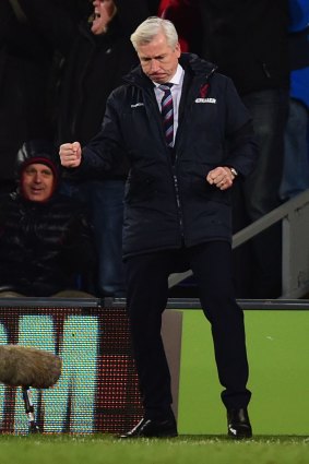 Victory dance: New Crystal Palace manager Alan Pardew.