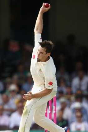 Rare sight: Hilton Cartwright bowls during day two of the third Test.