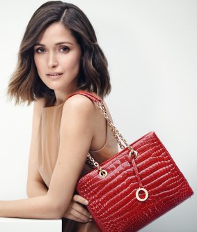 Actress Rose Byrne helped launch Oroton's limited edition $8000 Alpine Croc bag in July.