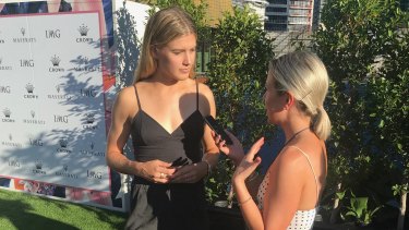 Canadian tennis player Eugenie Bouchard speaks to Fairfax Media's Amy Croffey on Crown's rooftop.