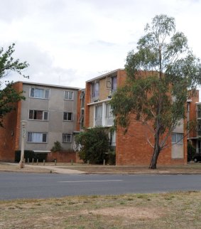 The Northbourne Flats on Northbourne Avenue, being demolished to make way for redevelopment.