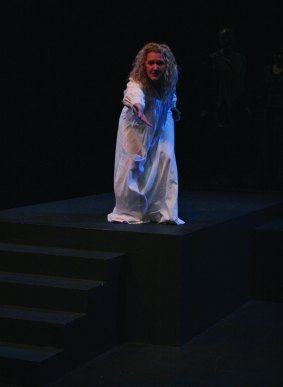 Jenna Roberts plays Lady Macbeth in Canberra Rep's <I>Macbeth</I>. 