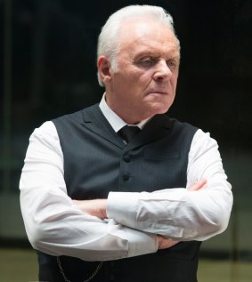 Evil genius? Dr Robert Ford (Anthony Hopkins) contemplates a malfunctioning "host" in the TV series Westworld.