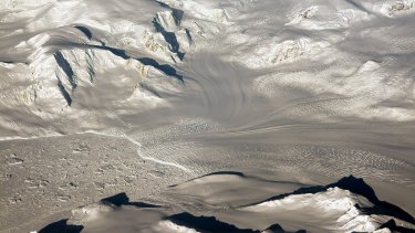 Glaciers seen during NASA's Operation IceBridge research flight to West Antarctica.