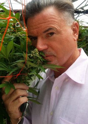 Phytotech founder Ross Smith with medical marijuana in Israel.