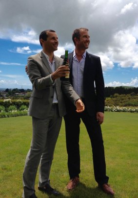 "We're sons of parents who love of us and would have loved to have been at our wedding": Gennaro Hellmanns and Brett Haythorpe eloped in New Zealand in 2013.