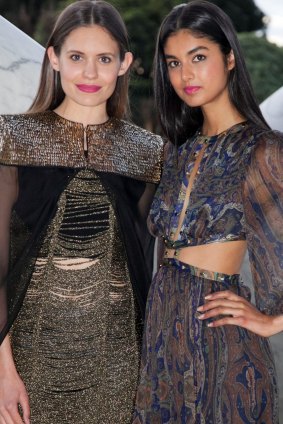 Supermodel: Emily Cattermole, left, at a recent fashion event.