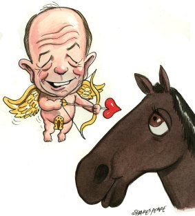 Gerry Harvey loves his thoroughbreds but they don't always love him back.