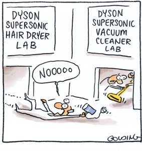 Dyson has branched out into hair dryers. Illustration: Matt Golding