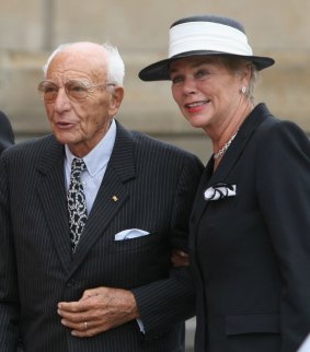 Former President of West Germany Walter Scheel and his wife Barbara in 2009.