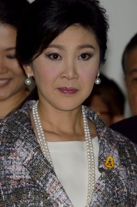 Former Thai prime minister Yingluck Shinawatra after impeachment proceedings.