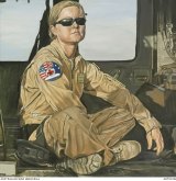 <i>Portrait, Corporal Dianne Cuttler, Kandahar</i>  2007, oil on linen, by
Lyndell Brown and Charles Green.