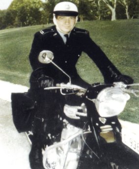 Neil Graham on patrol outside the War Memorial in the 1960s.