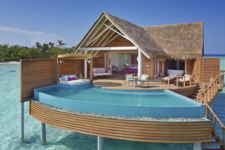 An overwater bungalow at Milaidhoo Maldives starts from $A2600 a night.