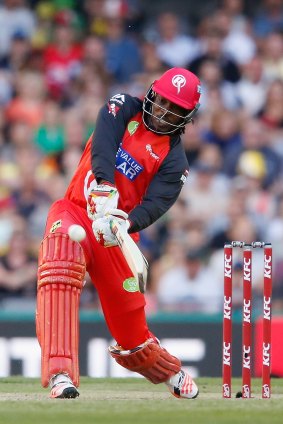 Chris Gayle: Looking to dominate in the Renegades' must-win game against the Strikers.