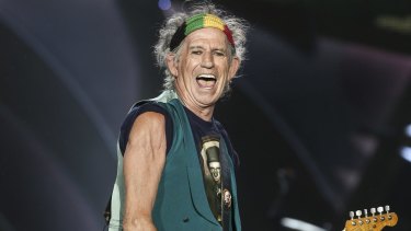 Keith Richards performing in Auckland.