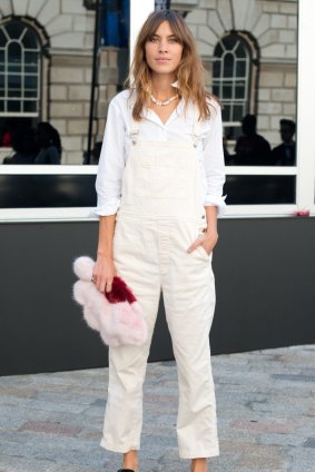 Model, TV presenter and modern fashion icon Alexa Chung wearing Birkenstock sandals, those other great but bad shoes.