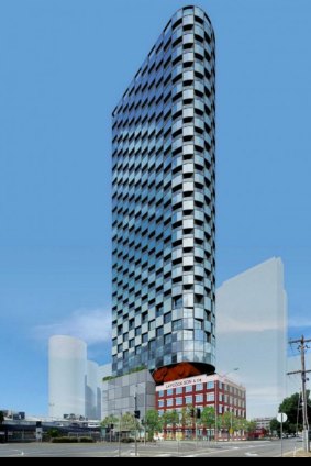 A 318-dwelling complex is proposed for 179-185 Normanby Street, Fishermans Bend.