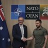 Albanese offers 30 more Bushmasters to Zelensky at NATO summit
