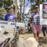 Logan greyhound track draws 200-strong protest