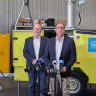 Road Safety Commissioner Adrian Warner and Road Safety Minister David Michael. 