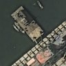 CORRECTS SOURCE- This satellite image provided by Maxar Technologies shows North Korea's new naval destroyer on May 18, 2025, in Chongjin, North Korea.  (Maxar Technologies via AP)