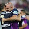 Storm legend Matt Geyer (right).